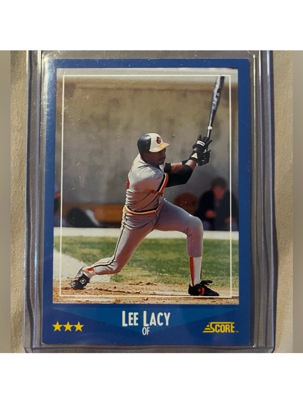 VINTAGE Lee Lacy 1988 Baltimore Orioles Score MLB Baseball Trading Card